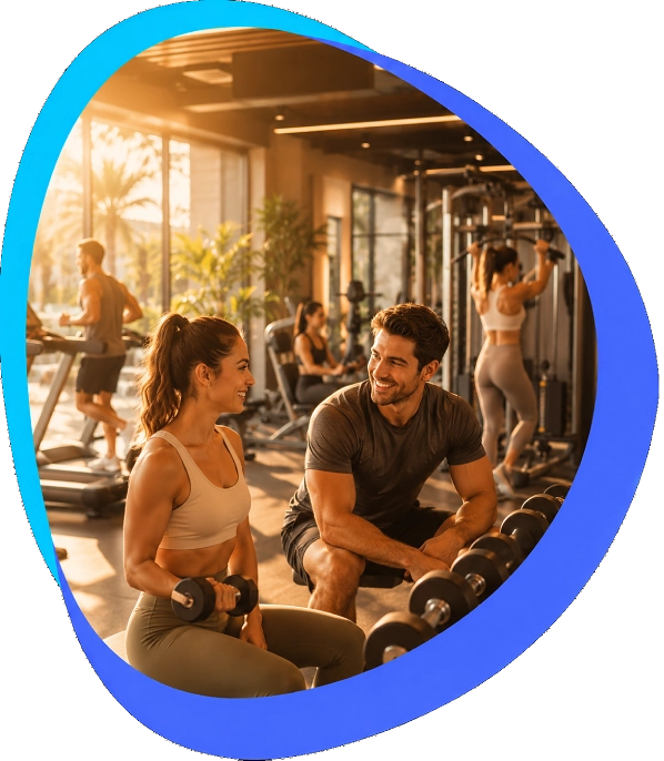 AI sales chat handling a gym membership enquiry